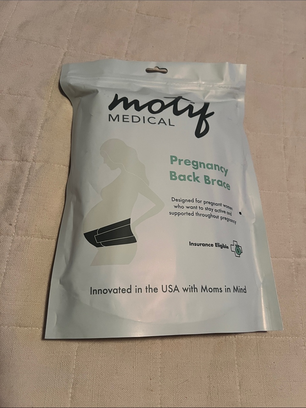 NWT XL Motif Medical Pregnancy Back Brace - White